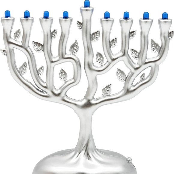 Electric Menorah, Tree of Life Design Hanukkah Menorah, LED Travel Menora - Picture 1 of 3